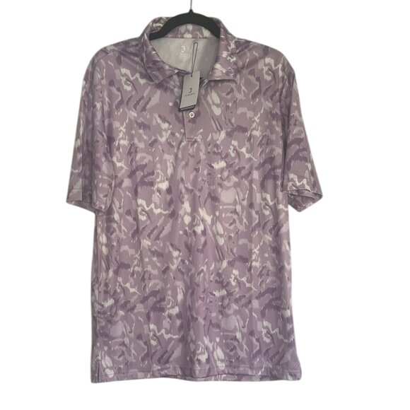 Men's JOYMASAR Short Sleeve Performance Print Golf Shirt Size Medium - Picture 4 of 8